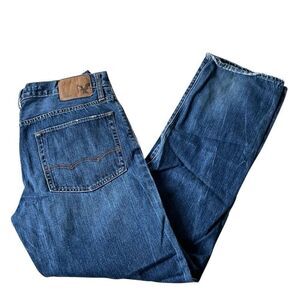 American Eagle Outfitters Mens Cotton Relaxed Straight Leg Jeans Blue Size 31/32